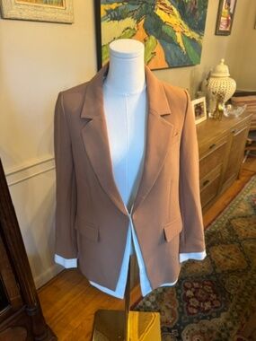 Favorite Daughter Tan Camel Tailored Blazer Jacket Classic Workwear Size XS